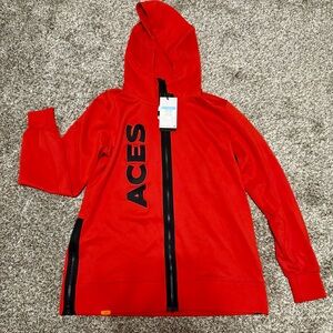 Women’s Nike Red Full-zip Hoodie WNBA Aces Size Medium Tall New with Tags